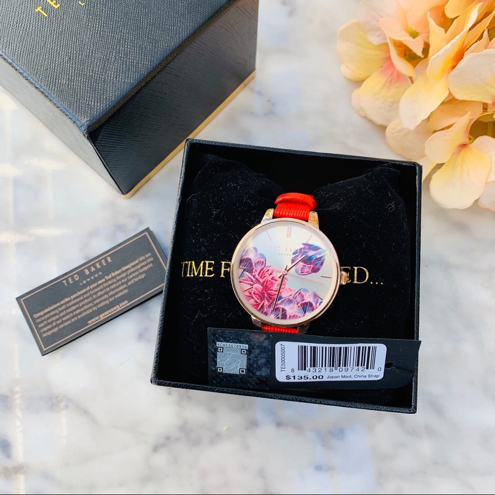 New With Tag Ted Baker Coral Strap Watch - Picture 3 of 3